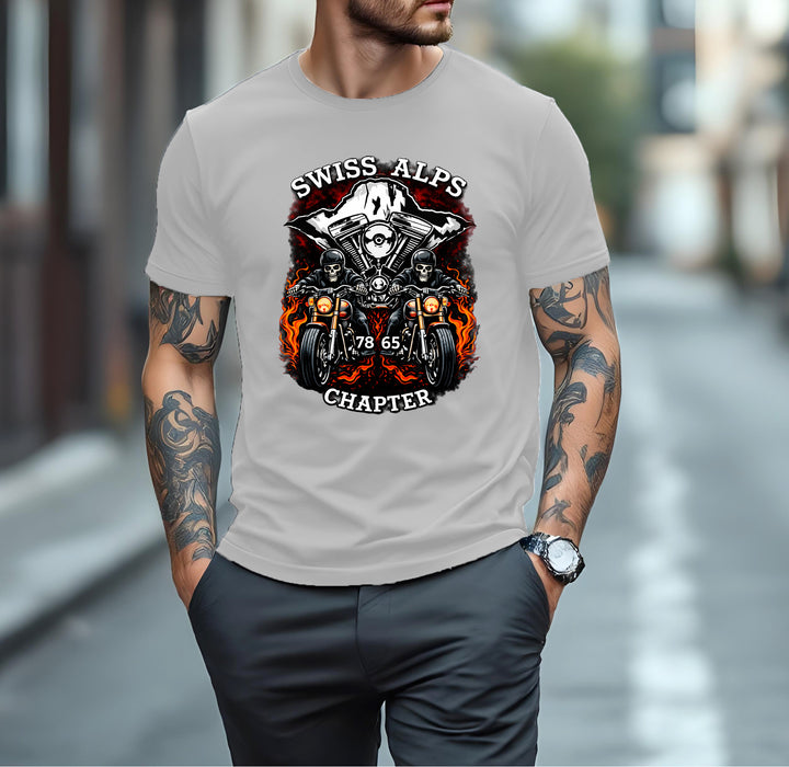 Swiss Alps Chapter T-Shirts Version 1 - Skull
