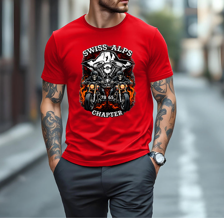 Swiss Alps Chapter T-Shirts Version 1 - Skull