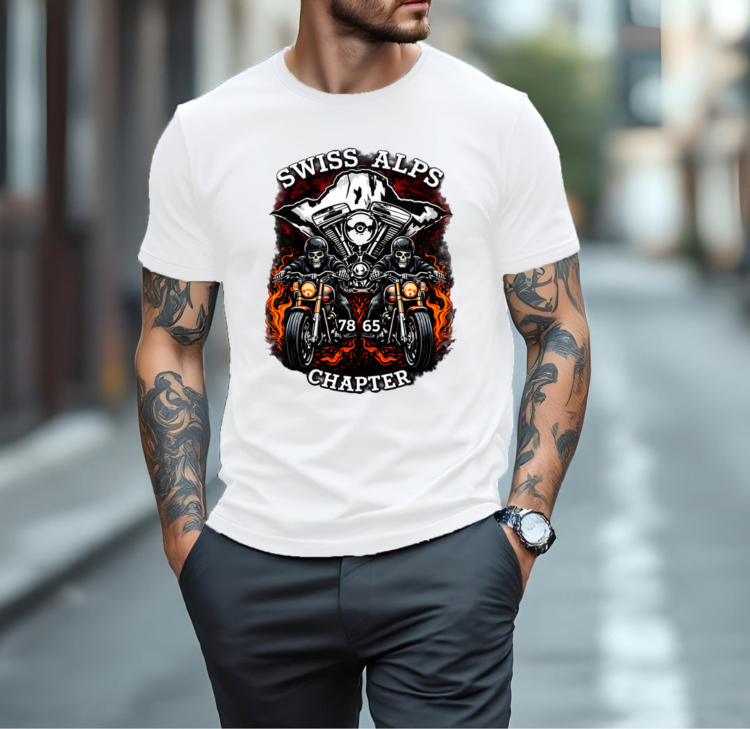 Swiss Alps Chapter T-Shirts Version 1 - Skull