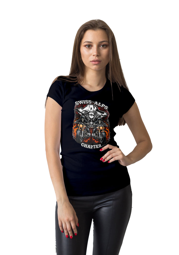Swiss Alps Chapter T-Shirts Version 1 - Skull